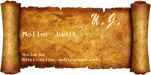 Moller Judit névjegykártya